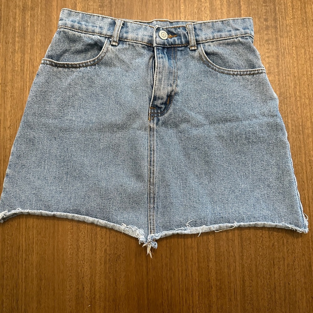 Denim mini skirt